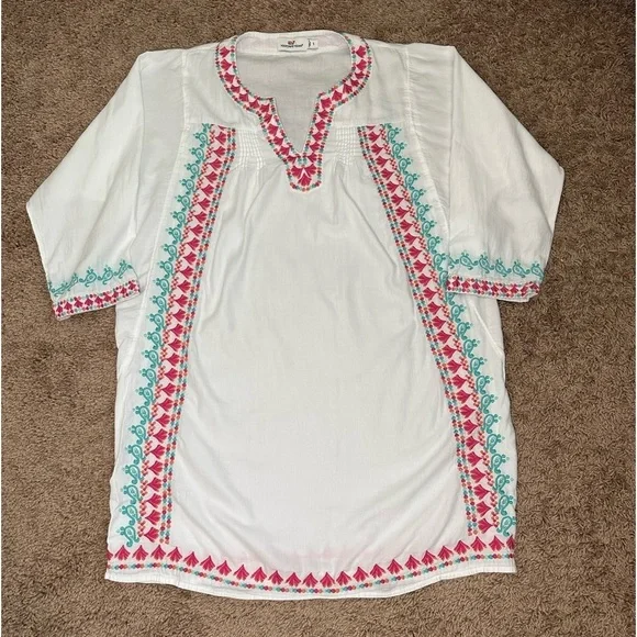 Vineyard Vines Embroidered Tunic Cover Up Size Small - Picture 12 of 13